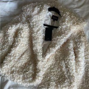 Vigoss curly lamb faux fur coat